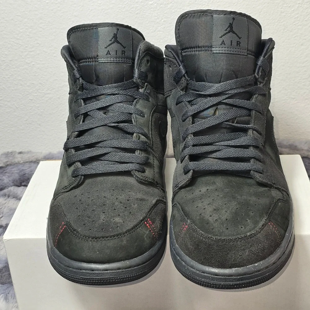 NIKE Jordan Air Jordan 1 Mid SE Craft‎ Anthracite Black Mens Size 12 FD8634-001